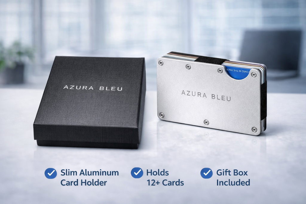 Slim Aluminum Credit Card Holder Wallet – Minimalist Metal Card Case