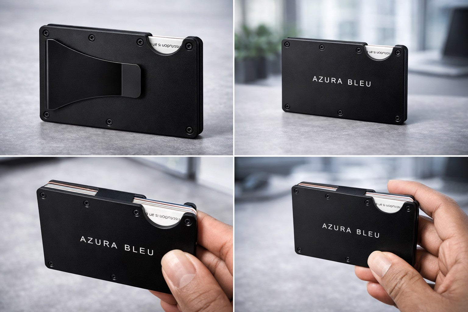 Slim Aluminum Credit Card Holder Wallet – Minimalist Metal Card Case