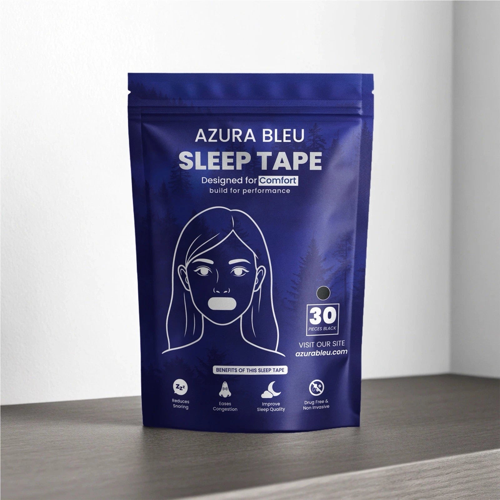 Mouth Tape 38*76mm for Mouth Tape (new) Premium Quality (Black Strips)