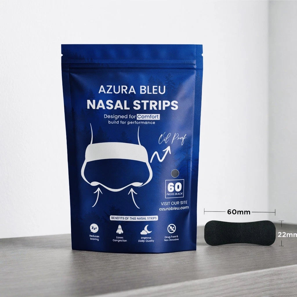 Nasal Strips 60count 22mm Open Nose Clear (new) AzuraBleu (Black Strips)